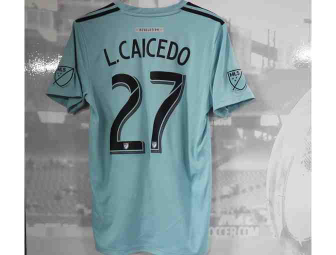Luis Caicedo Game-Worn New England Revolution Parley Jersey