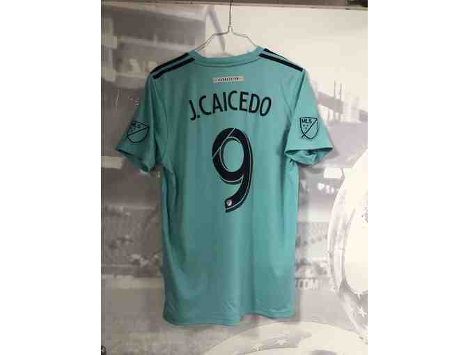 Juan Fernando Caicedo Game-Worn New England Revolution Parley Jersey