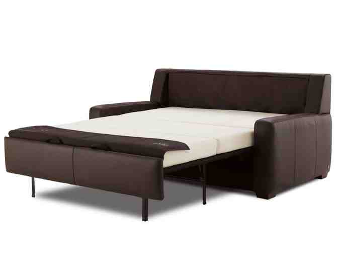 BLACK Leather Lindsay Full Size Comfort Sleeper