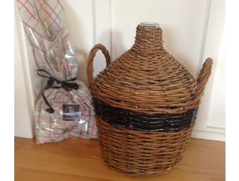 Gatehouse Wicker Bottle Basket and $25 Gift Certificate