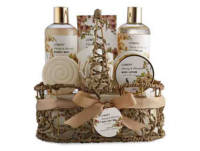 Home Spa Gift Basket Honey & Almond Scent