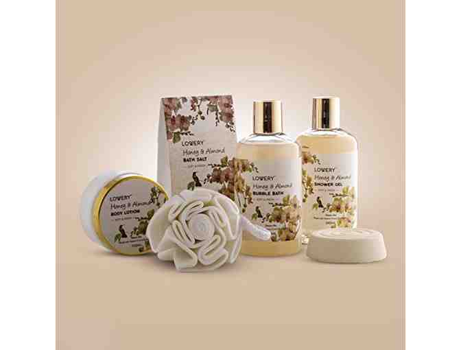 Home Spa Gift Basket Honey & Almond Scent