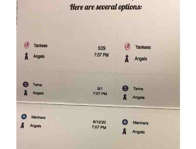 Angels VIP Tickets/Parking and LOTS of Angels Swag & Snacks