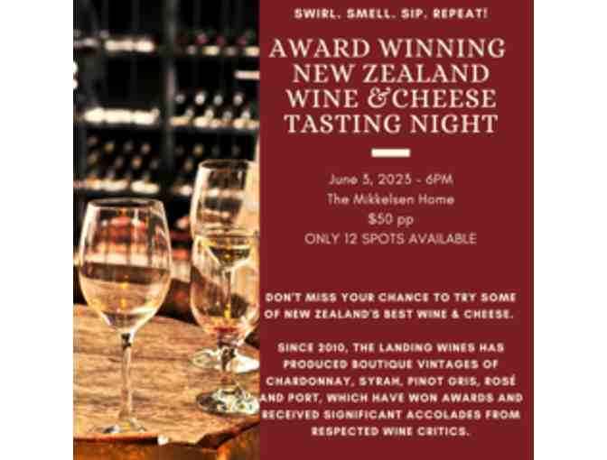 Award Winning New Zealand Wine + Cheese Tasting Night