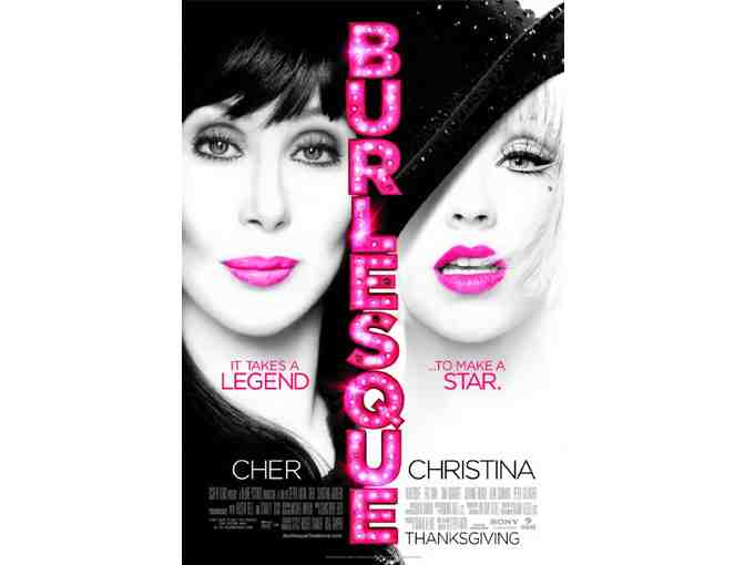 Burlesque Movie Poster Autographed by Both Cher and Christina Aguilera (B}