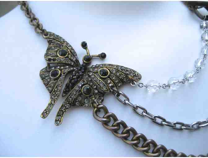 Vintage Assemblage Butterfly Necklace