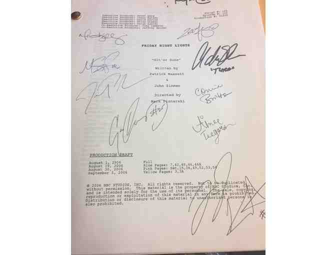 NBC's 'Friday Night Lights' Script Signed by the Cast