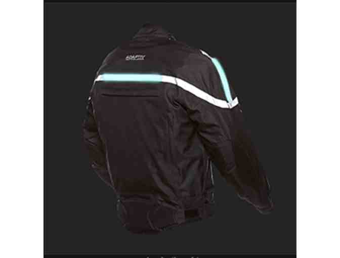 Glowrider Black Motorcycle Jacket, Men's Size Small