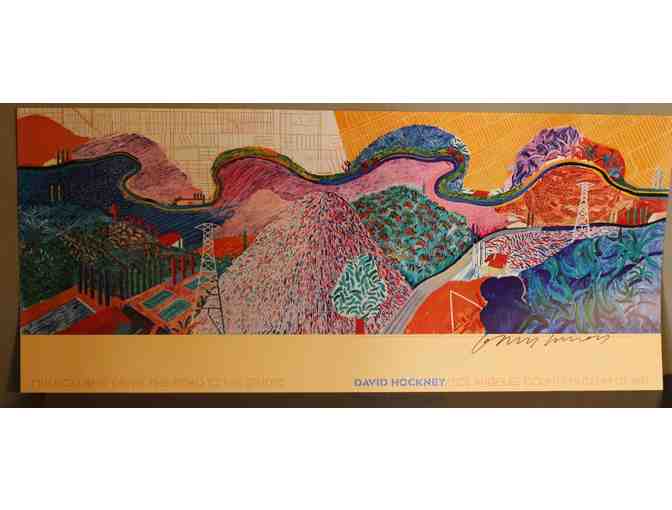 SIGNED Hockney 'Mulholland Drive - The Road to the Studio' poster