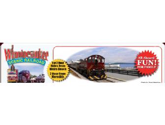 4 Passenger Pass to either the Hobo Railroad or the Winnipesaukee Scenic Railroad