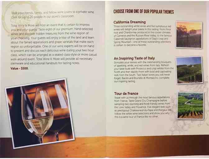 Total Wine & More Private Wine Tasting for up to 20 people