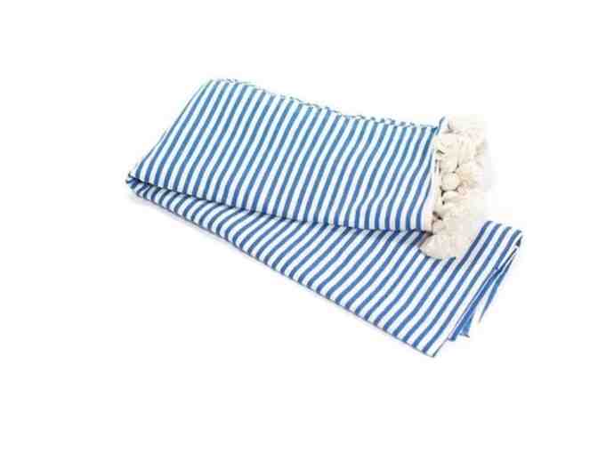Blue Springs Home ~ Minza stripe throw with tassels