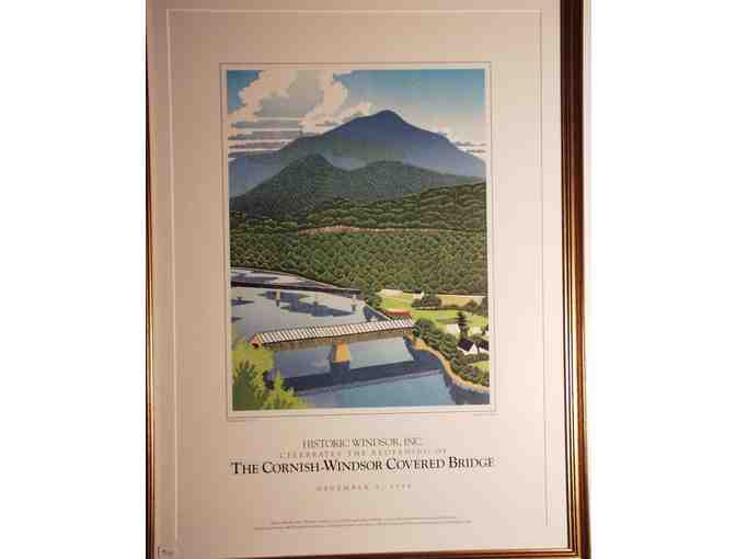 Cornish-Windsor Covered Bridge Poster & Windsor, VT Walking Tour