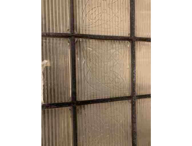Leaded glass window from Crompton and Knowles Loom Works, Worcester, MA - Photo 5