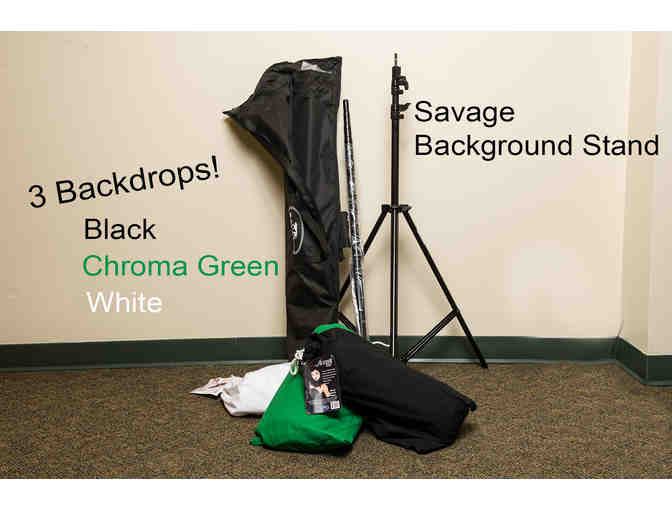 Backdrop Kit - three colors and stand