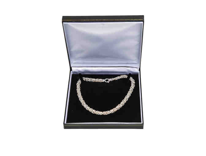 Ladies sterling silver braided chain