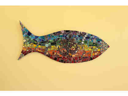 Om Rainbow Mosaic Fish/Chakra Fish