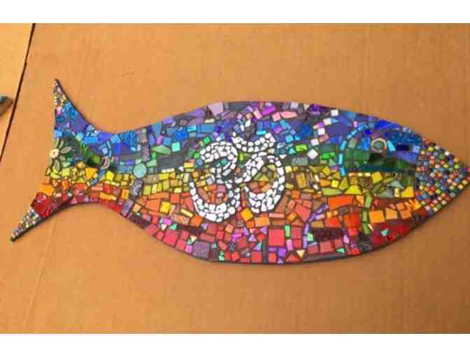 Om Rainbow Mosaic Fish/Chakra Fish