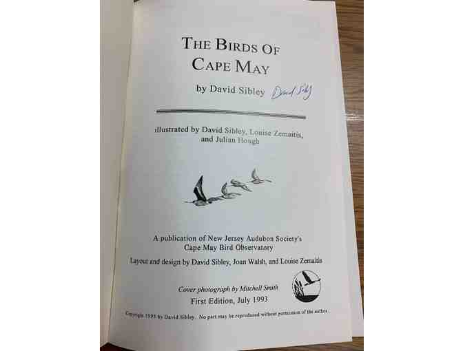 Signed copy of The Birds of Cape May by David Sibley