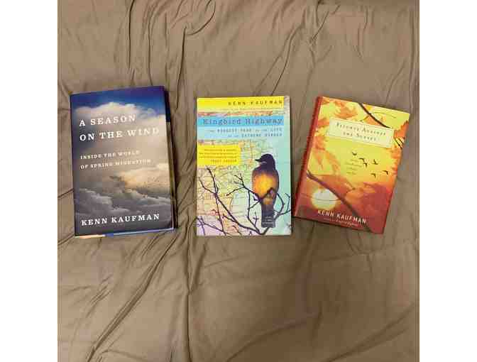 3 signed Kaufman books: Season on the Wind, Flights Against the Sunset, Kingbird Highway