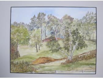 Portfolio of Three Original Watercolor Landscape Drawings