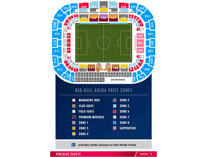 NY Red Bulls Soccer - Four Lower Level, Midfield Club Seats with Amenities
