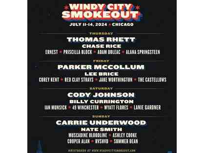 2 4-day passes for Windy City Smokeout