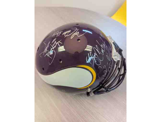 Minnesota Vikings Signed Helmet x Aidan Bouman x USD x Schenkel Network Office