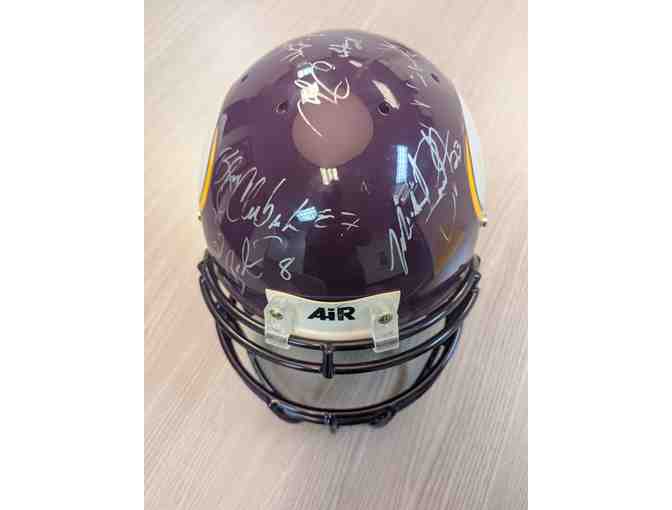 Minnesota Vikings Signed Helmet x Aidan Bouman x USD x Schenkel Network Office