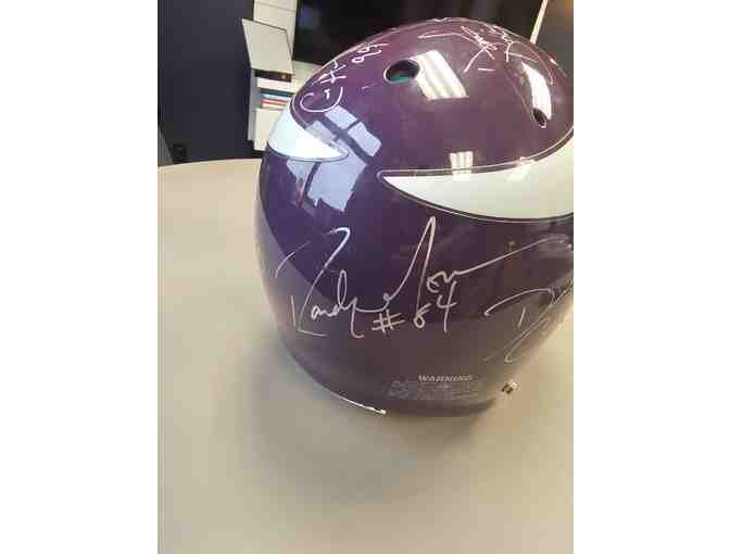 Minnesota Vikings Signed Helmet x Aidan Bouman x USD x Schenkel Network Office