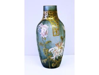 Antique Handpainted and Handblown Glass Vase