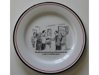 Set of New Yorker Magazine Cartoon Cheese Plates