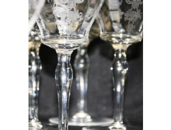 Crystal and Platinum Wine Glasses