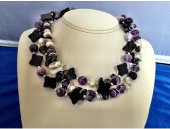 Amethyst and Onyx Necklace