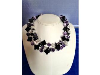 Amethyst and Onyx Necklace
