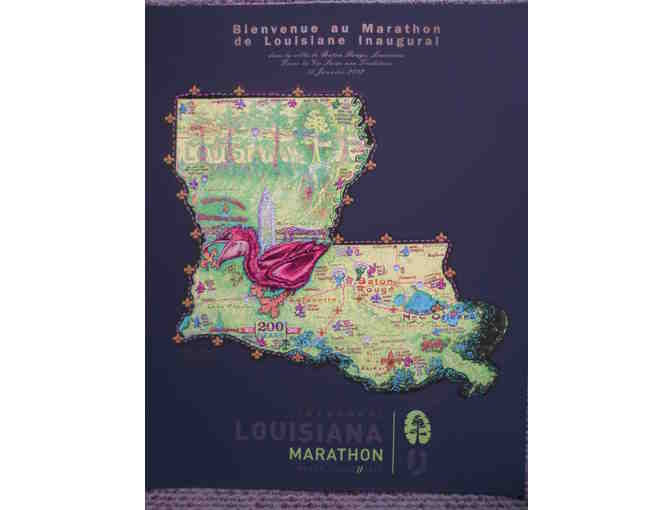 The Inaugural Louisiana Marathon silkscreen artist's proof poster