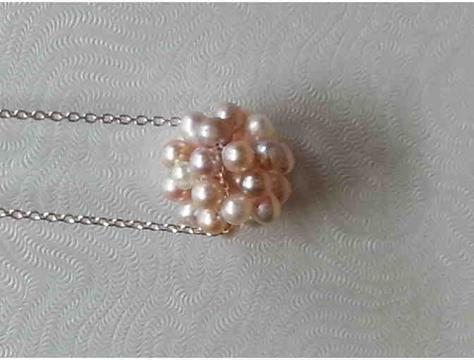 Freshwater Pearl Cluster Pendant and Earrings