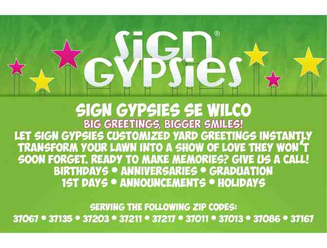 Birthday Yard Greeting from Sign Gypsies