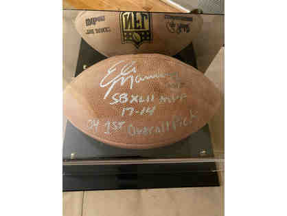 Signed football from 2X Super Bowl MVP Eli Manning