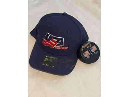 USA Hockey hat and Paralympic puck - autographed!