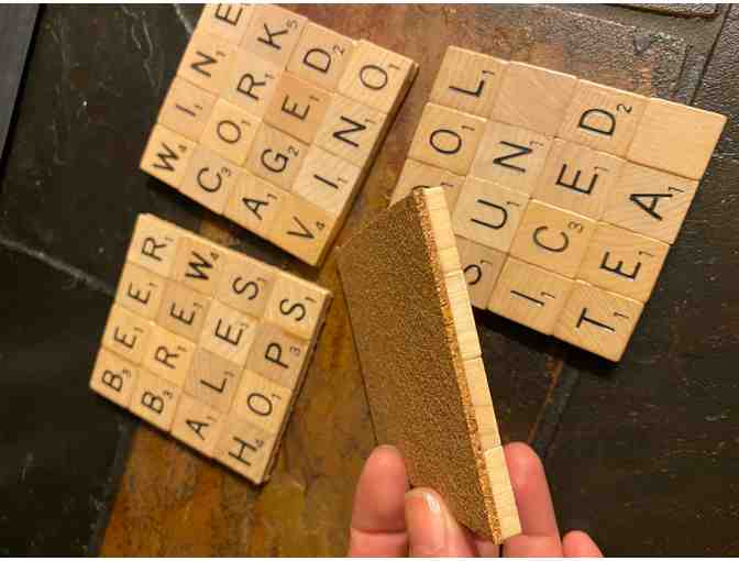 Scrabbles coasters - Drinks theme (set of 4)