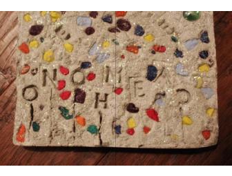 Garden Mosaic Stone with Fingerprints from Miss Donna's Pre-K Class
