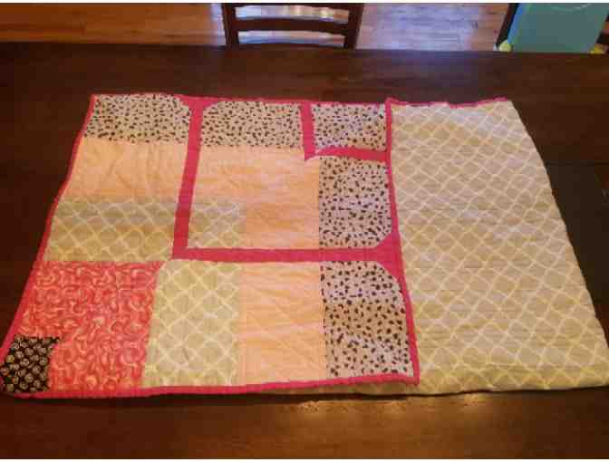 Homemade Quilt Crafted by Northbrook Preschool Grandmother (48' X '72')