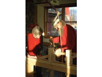 One-on-one Spring Pole Lathe Tutorial with Roger Abrahamson