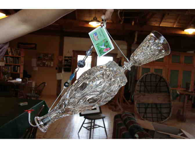 Glass and Beaded Hummingbird Feeder from Dockside Fish Market