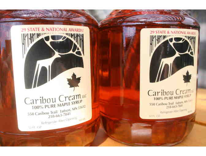Two 32 oz Jugs of Caribou Cream Maple Syrup