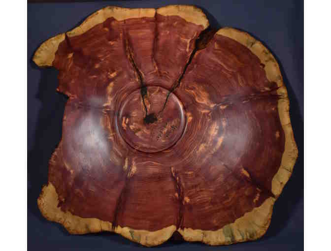 Hand-Turned Large Red Cedar Bowl by Artist Lou Pignolet of Hovland, MN