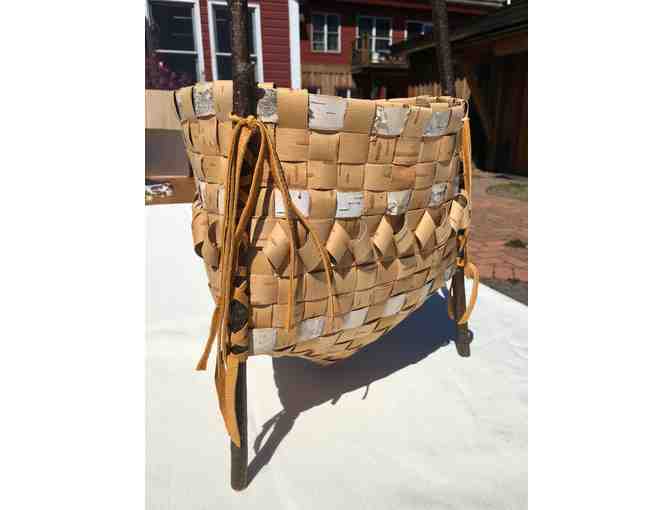Woven Birch Bark Basket by Minnesota Artist Julie Kean