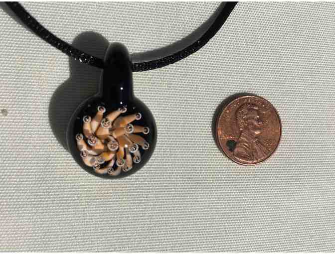 Hand Crafted Sea Anemone Pendant by Dan Neff of Lake Superior Art Glass in Duluth