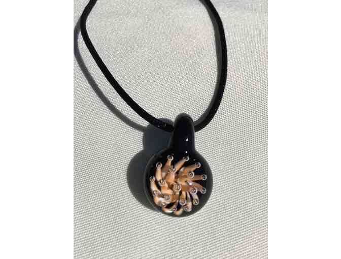 Hand Crafted Sea Anemone Pendant by Dan Neff of Lake Superior Art Glass in Duluth